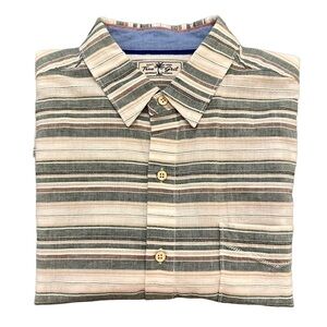 True Grit Striped Button Down Shirt - Earth Tones